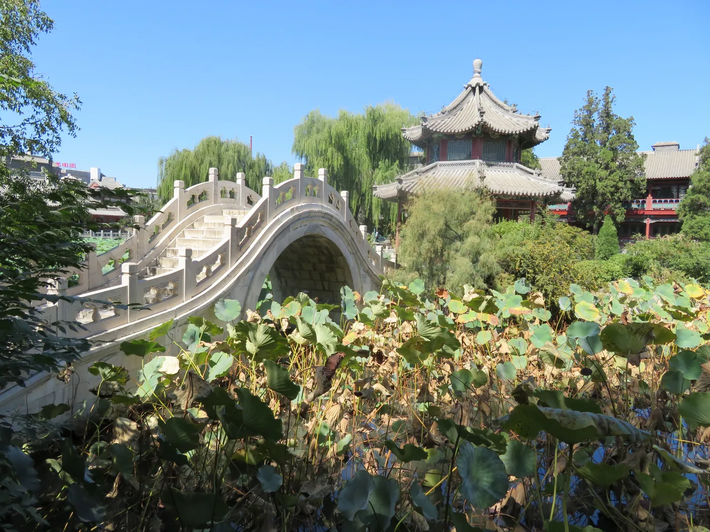 Ancient Lotus Pond bridge in Baoding