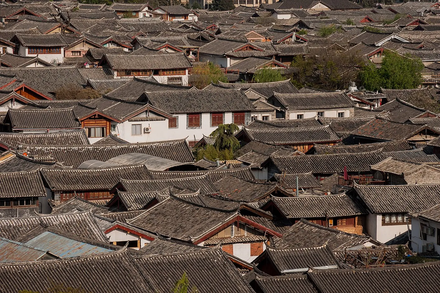 Traditional rooftops in Lijiang Old Town